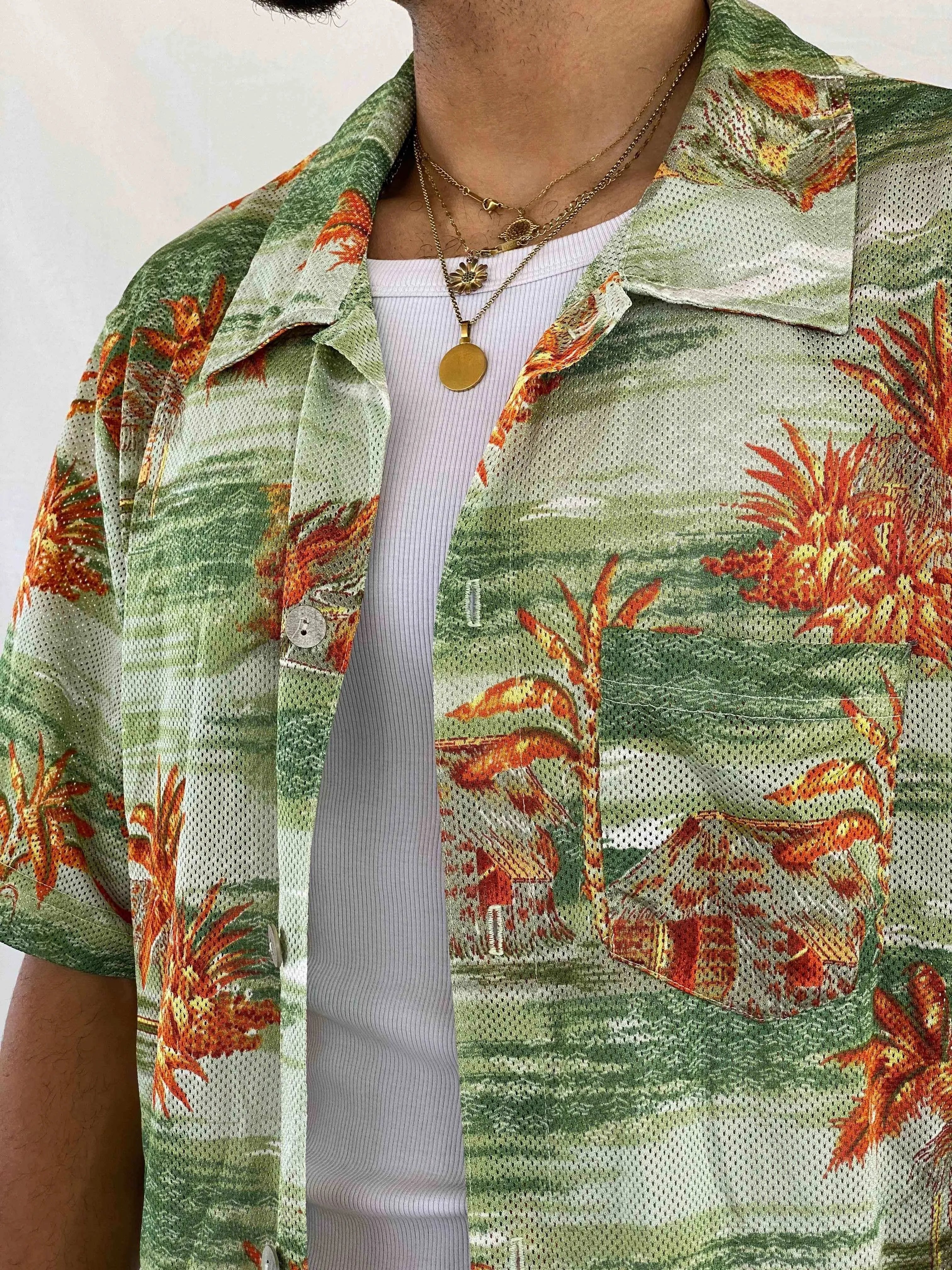 Vintage Quiksilver Shirt - Balagan Vintage Half Sleeve Shirt 00s, 90s, Abdullah, half sleeve shirt, mesh
