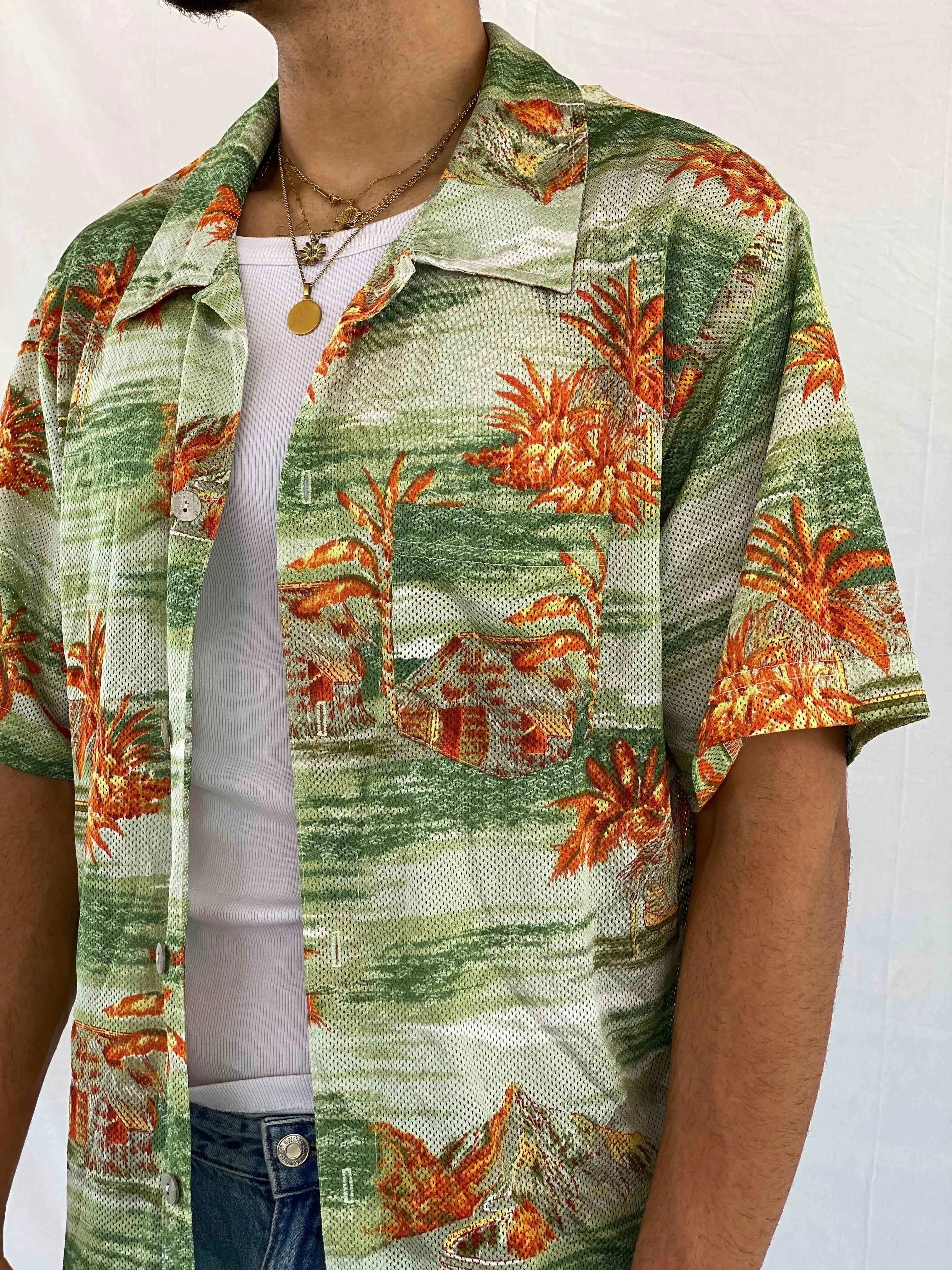 Vintage Quiksilver Shirt - Balagan Vintage Half Sleeve Shirt 00s, 90s, Abdullah, half sleeve shirt, mesh