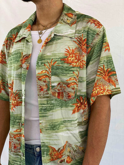 Vintage Quiksilver Shirt - Balagan Vintage Half Sleeve Shirt 00s, 90s, Abdullah, half sleeve shirt, mesh