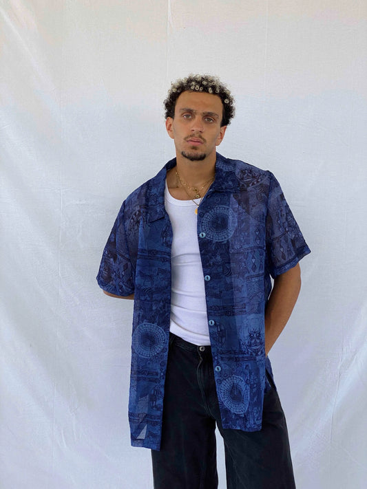 Vintage R&K Originals Shirt - Balagan Vintage Half Sleeve Shirt 00s, 90s, Abdullah, half sleeve shirt, men