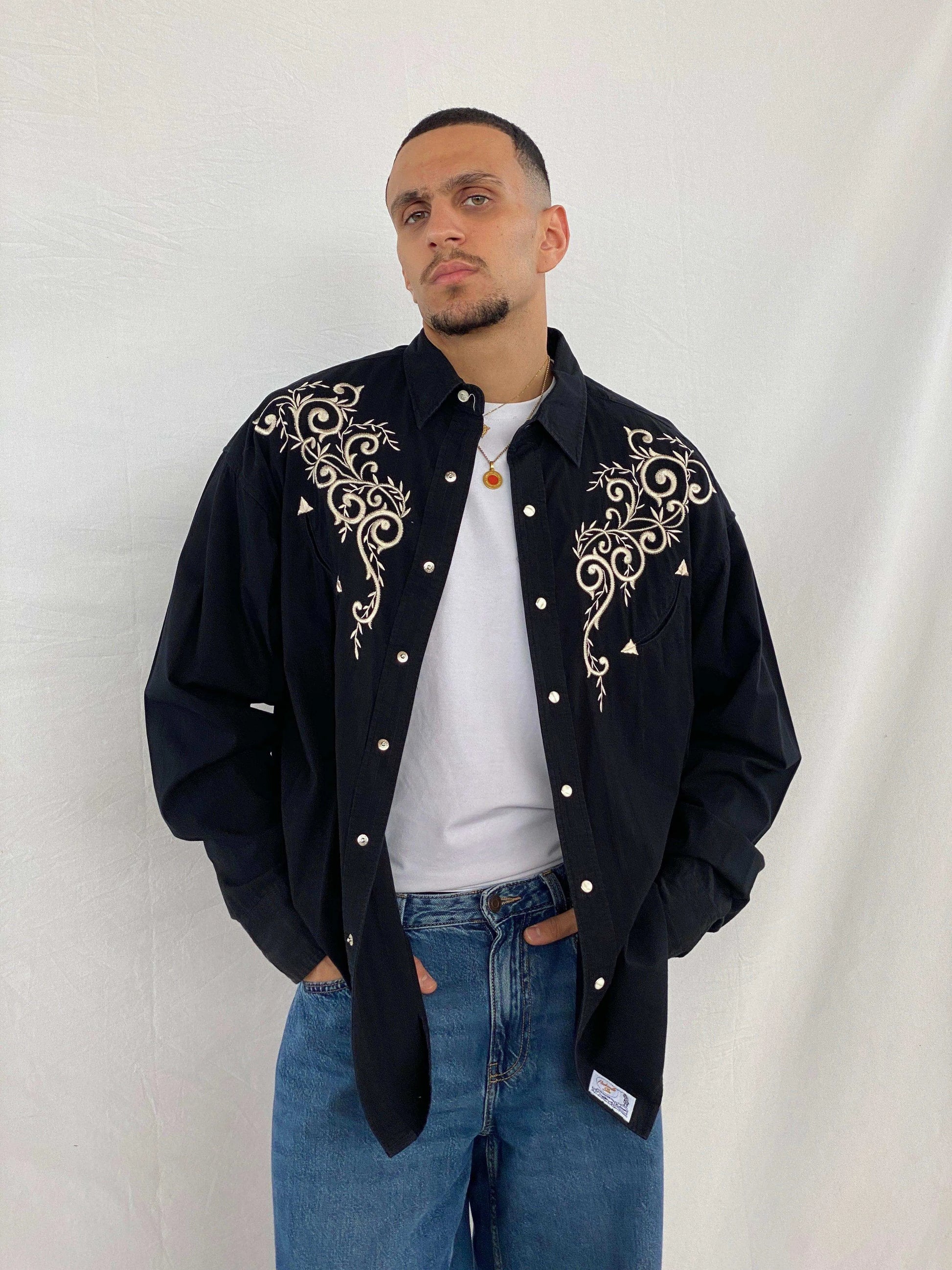 Vintage Retro Western Wear Panhandle Slim Cowboy Shirt - Balagan Vintage Full Sleeve Shirt 90s, Abdullah, full sleeve shirt