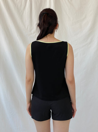 Vintage Ronni Nicole by Ovida Black Beaded Hem Tank Top - L - Balagan Vintage Sleeveless Top 90s, Ayah, beaded, NEW IN, sleeveless top, summer, women top