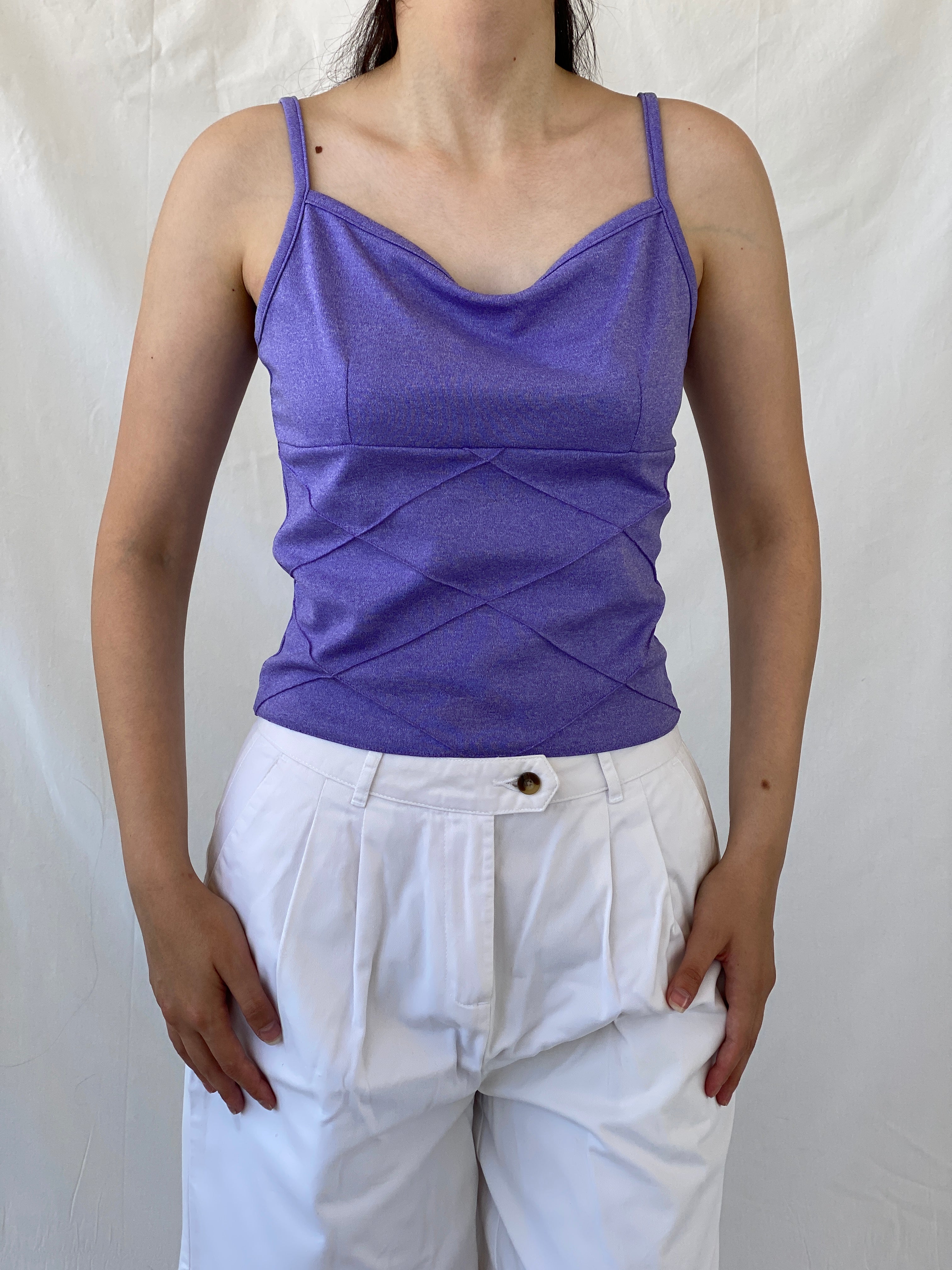 Vintage Santory Italy Purple Cami Top Fitted Camisole - M - Balagan Vintage Cami 00s, Ayah, Cami, NEW IN, summer, women top