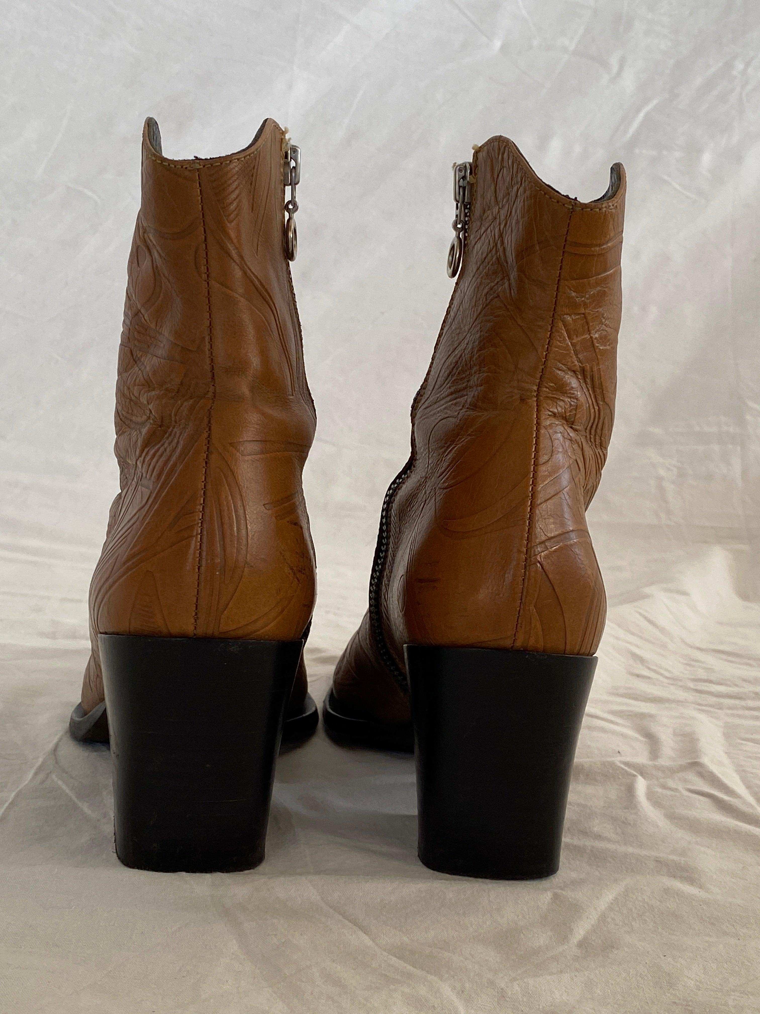 Vintage Simon Bay Genuine Leather Cowboy Boots - Balagan Vintage Cowboy boots 90s, cowboy, cowboy boots, genuine leather