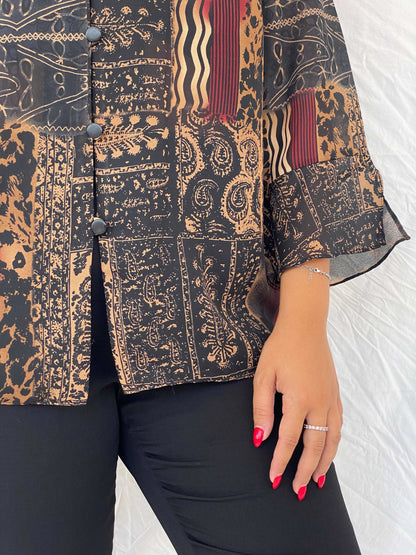 Vintage Studio I Printed Full Sleeve Shirt - XL - Balagan Vintage Full Sleeve Shirt 00s, 90s, Deals, Dina, full sleeve shirt, printed shirt, shorts