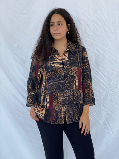 Vintage Studio I Printed Full Sleeve Shirt - XL - Balagan Vintage Full Sleeve Shirt 00s, 90s, Deals, Dina, full sleeve shirt, printed shirt, shorts
