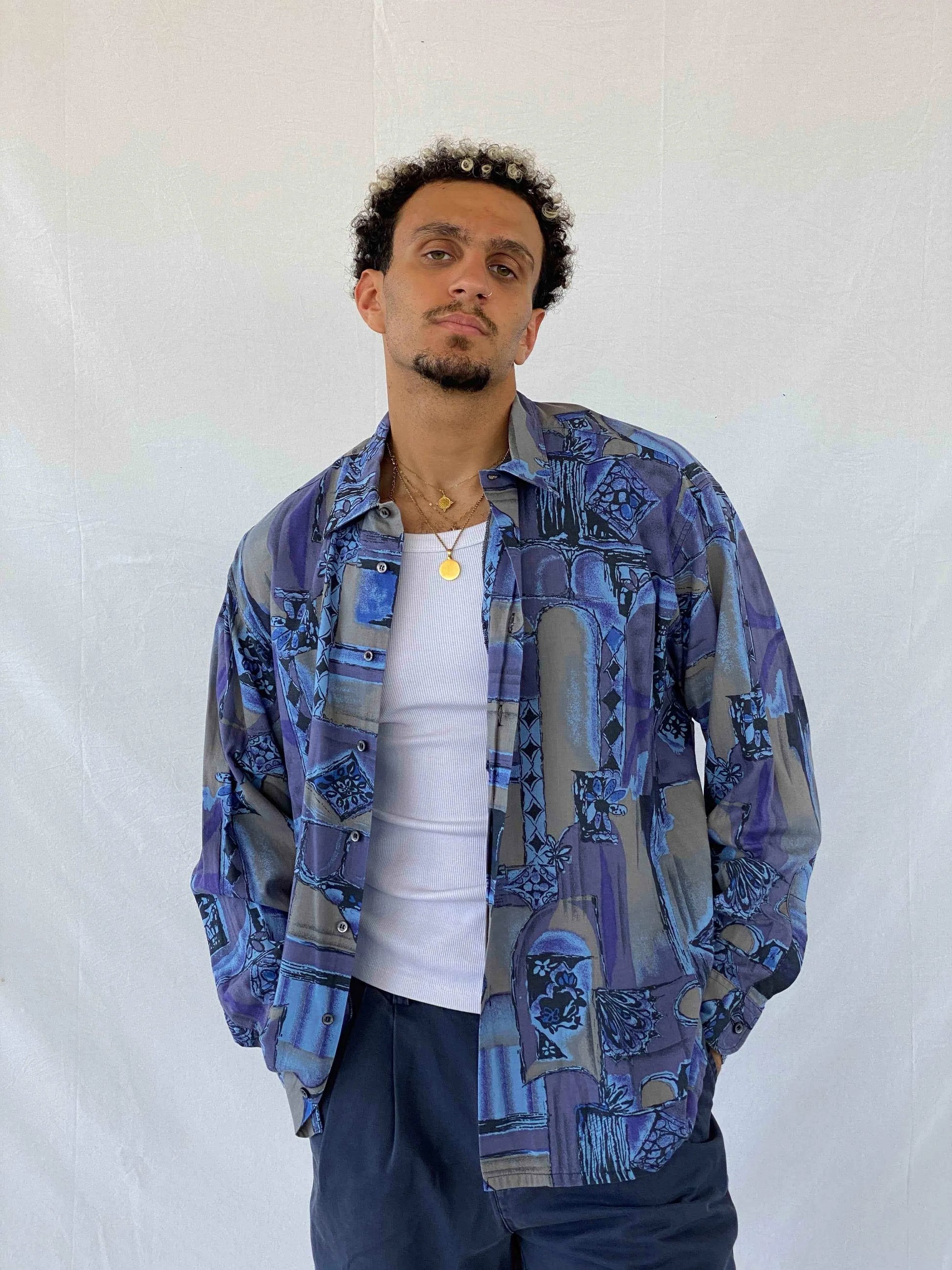 Vintage The Wakefielo Printed Shirt - Balagan Vintage Full Sleeve Shirt 00s, 90s, Abdullah, full sleeve shirt, men