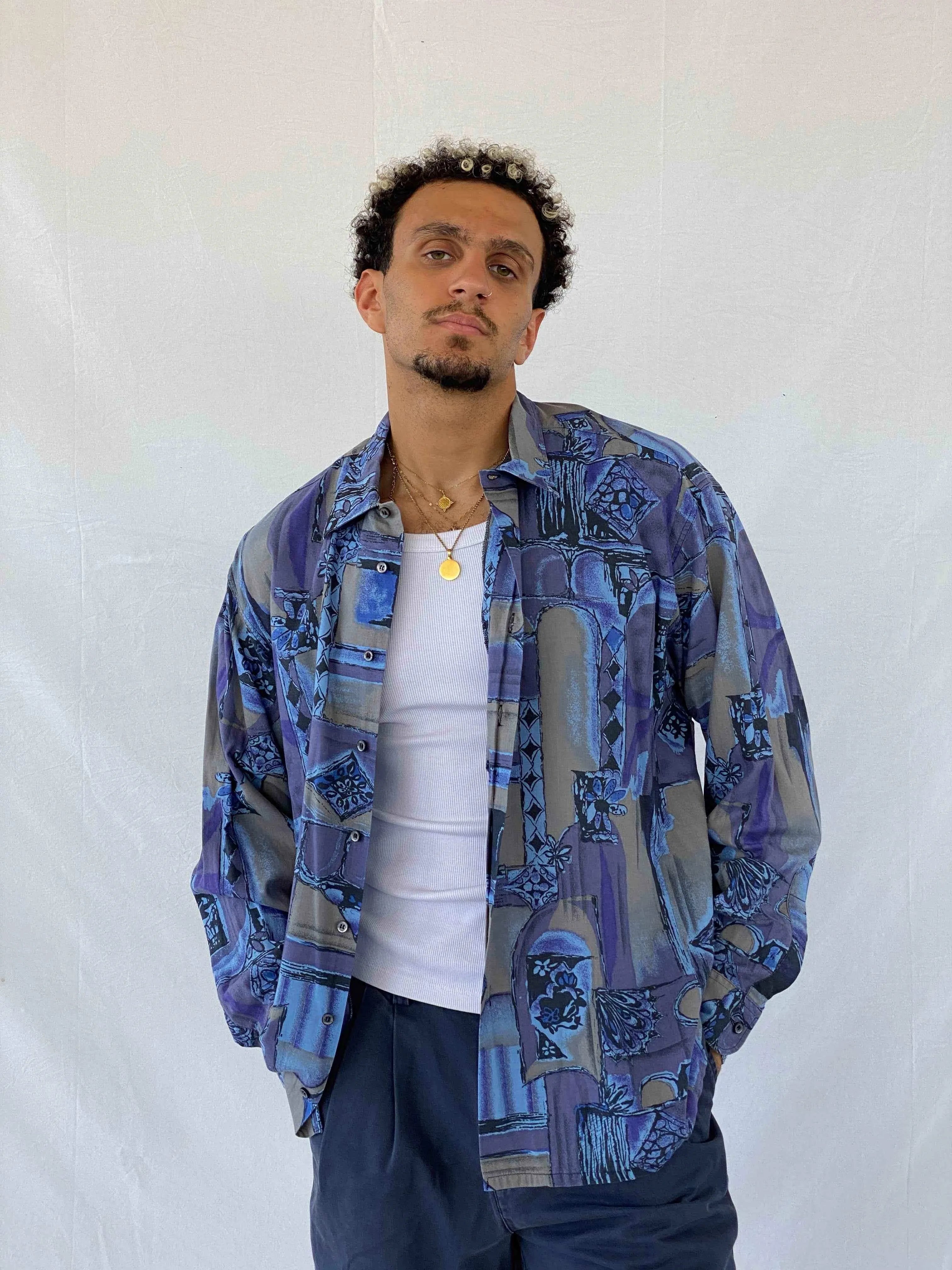 Vintage The Wakefielo Printed Shirt - Balagan Vintage Full Sleeve Shirt 00s, 90s, Abdullah, full sleeve shirt, men