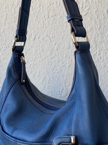 Vintage Tignanello Blue Purse Genuine Leather Hobo Shoulder Bag - Balagan Vintage Shoulder Bag 00s, 90s, bag, genuine leather, NEW IN, shoulder bag, summer, Y2K
