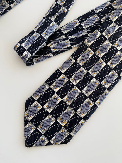 Vintage Tita Roni Abstract Geometric Print Men’s Neck Formal Tie - Balagan Vintage Ties geometric print, printed ties, tie, vintage, vintage ties