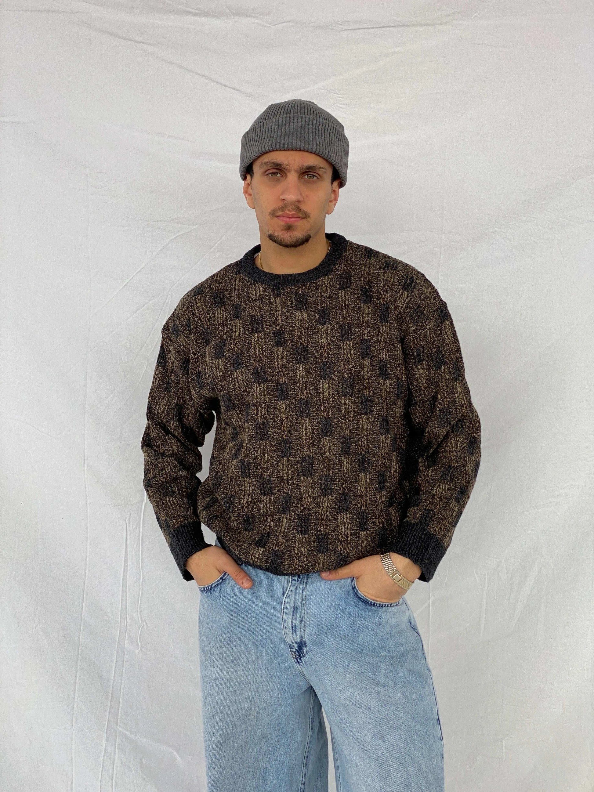 Vintage Town Craft Knitted Sweater - Size Medium - Balagan Vintage Sweater 90s, Abdullah, knitted sweater, winter