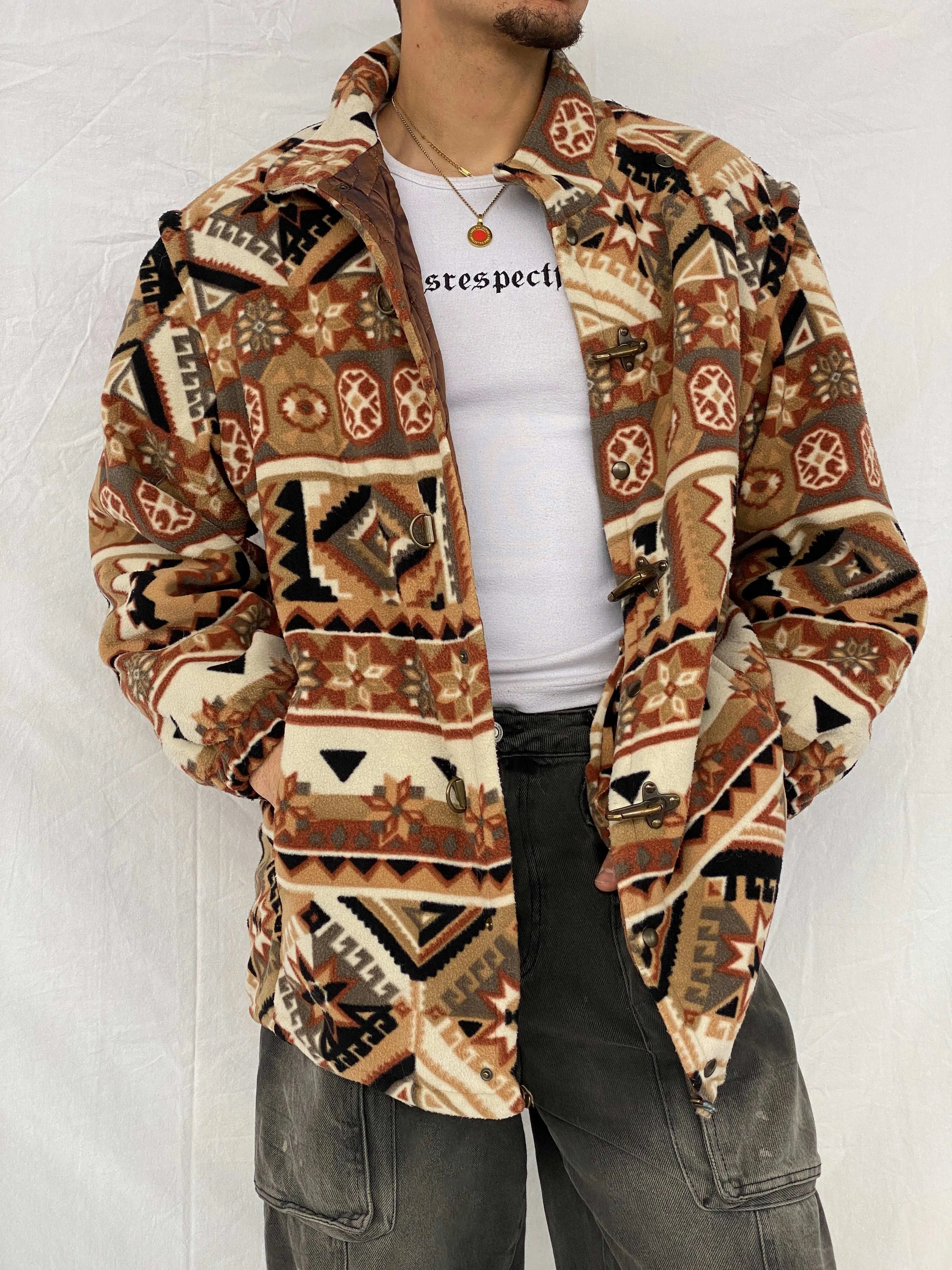 Vintage Tribal Print Jacket - Size Medium - Balagan Vintage Jacket 90s, Abdullah, jacket, vintage jacket, winter