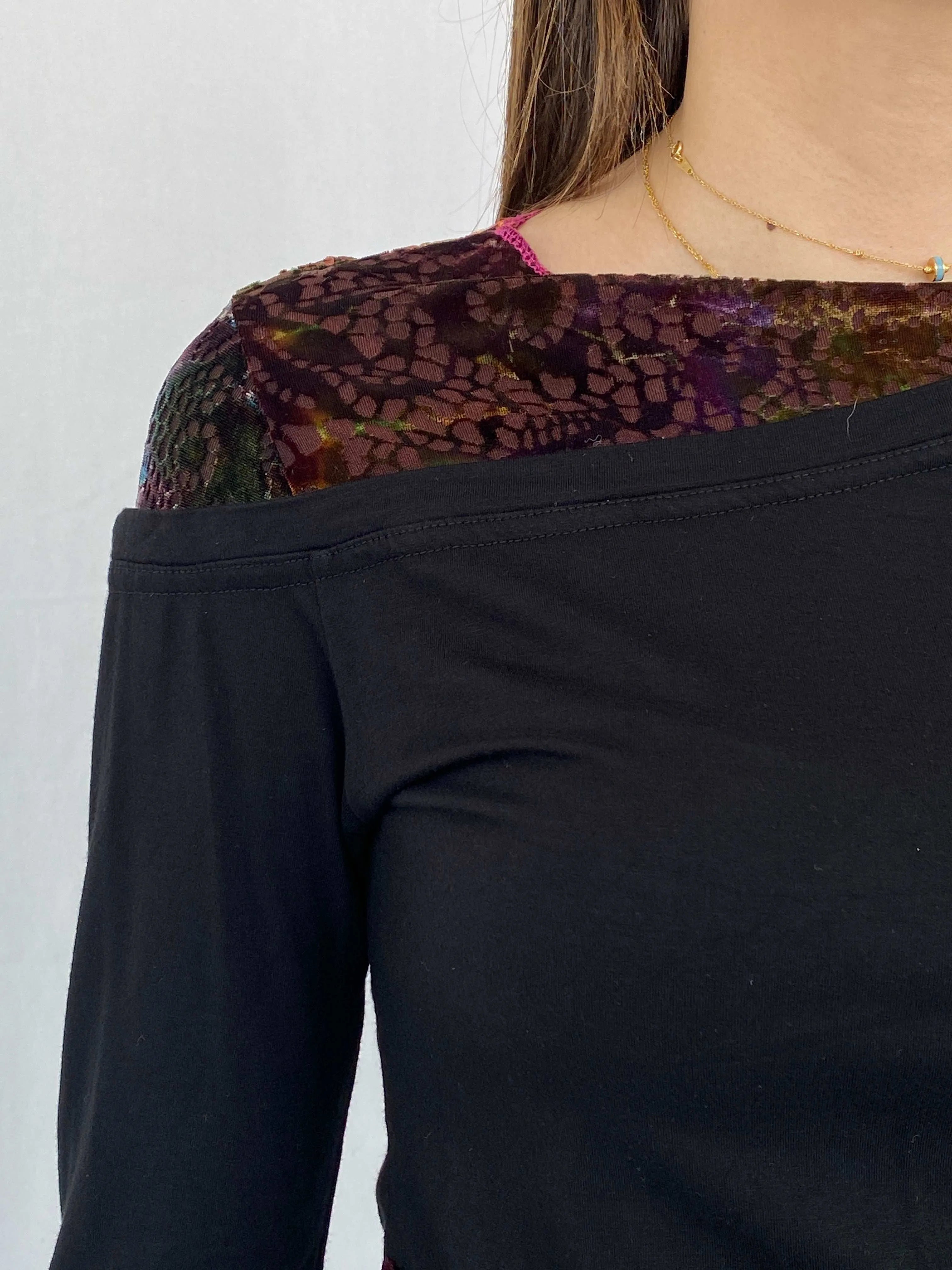 Vintage Vango Paris Top With Velvet Details Size L - Balagan Vintage Full Sleeve Top 00s, Juana, Top, winter, Y2K