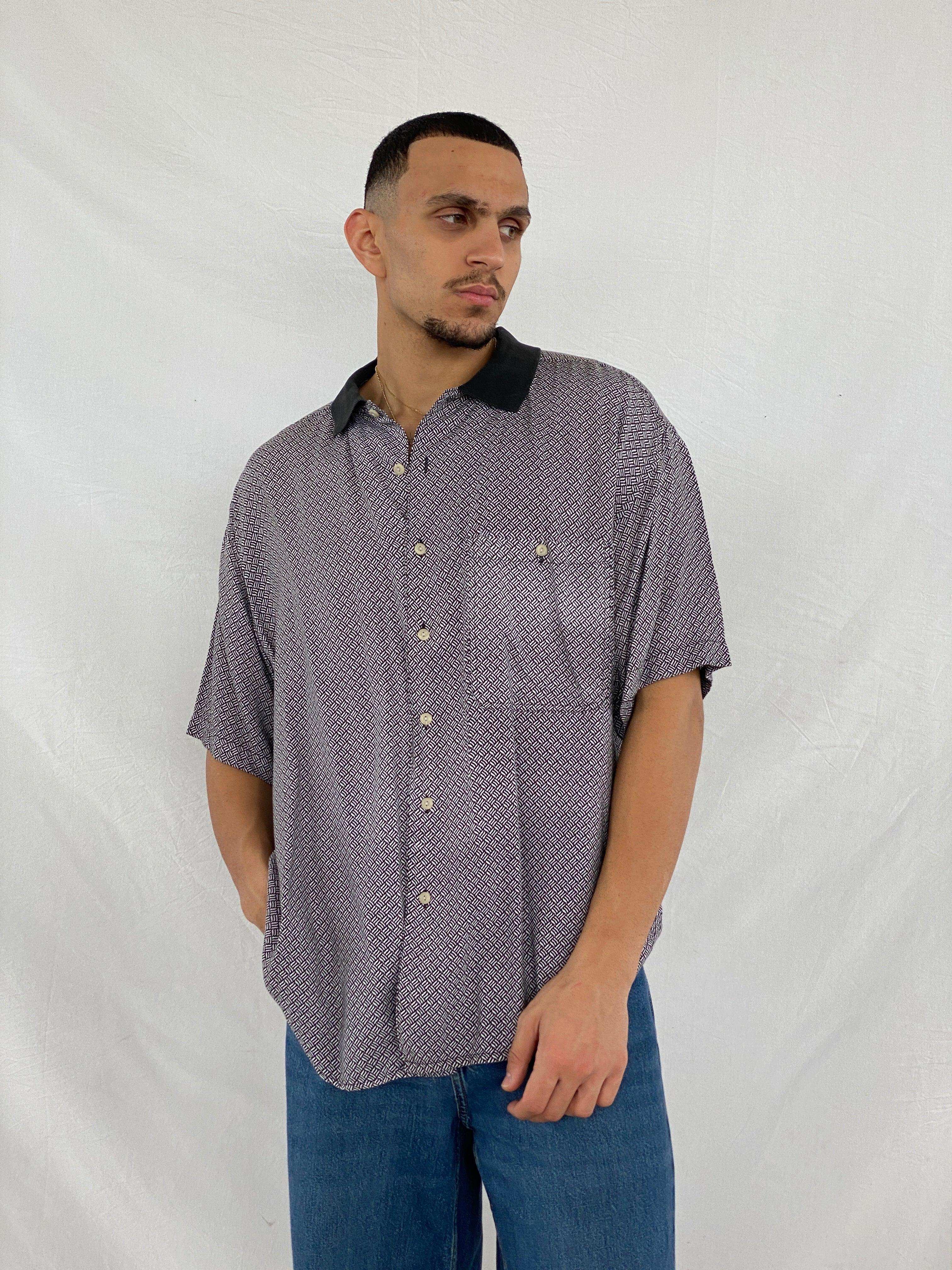 Vintage White Oak Half-Sleeve Shirt - Balagan Vintage Half Sleeve Shirt 00s, 90s, Abdullah, half sleeve shirt