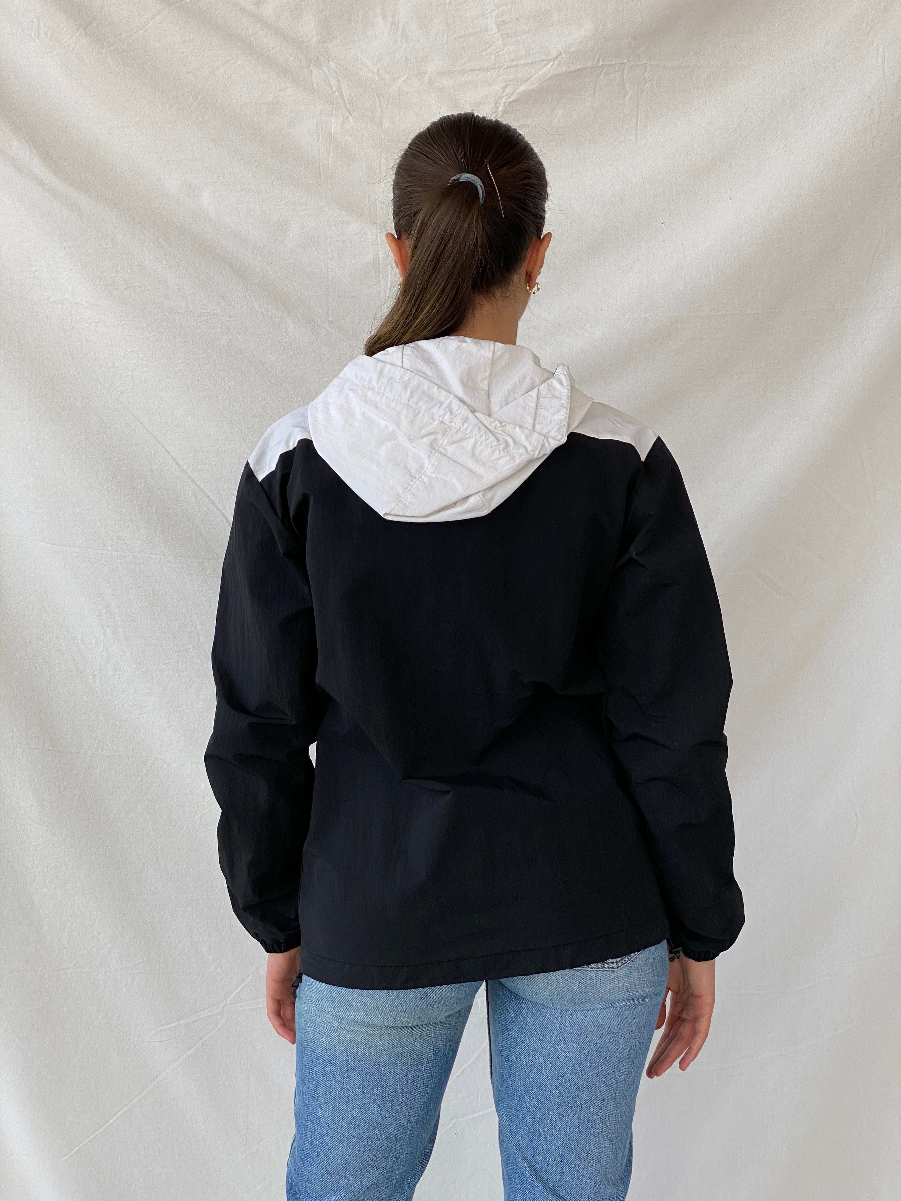 Vintage Y2K Adidas Black & White Windbreaker Jacket - S - Balagan Vintage Windbreaker Jacket 00s, adidas, Mira, vintage, vintage windbreaker, windbreaker, windbreaker jacket, winter, women