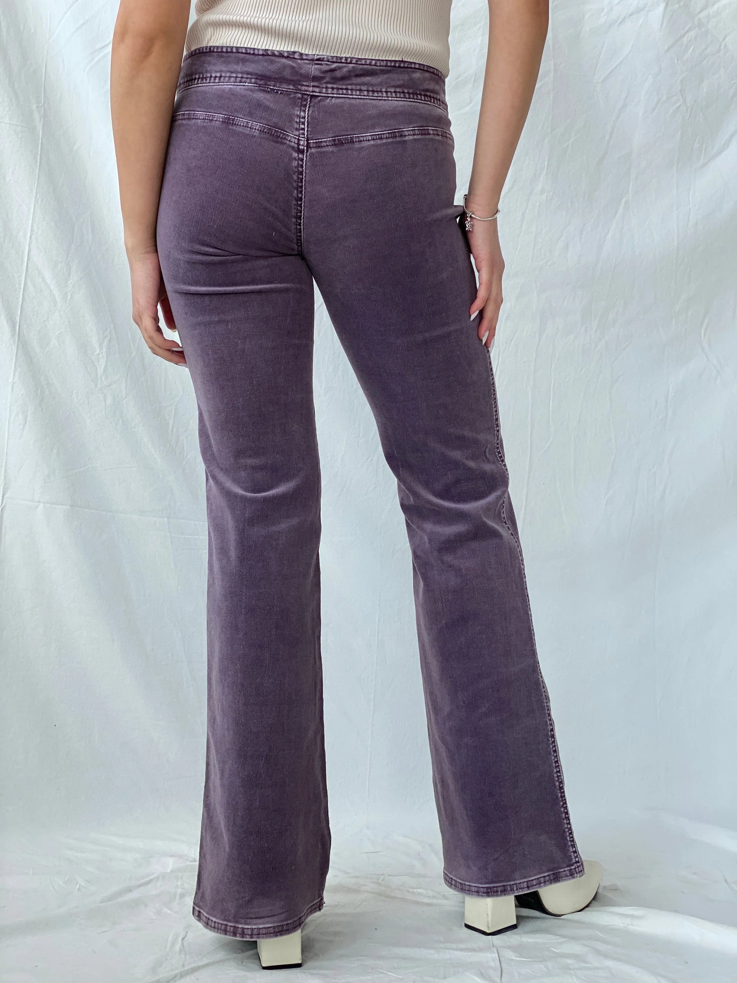 Vintage Y2K ARDEN B. Purple Low Rise Flared Corduroy Pants - 36EUR - Balagan Vintage Corduroy Pants 00s, corduroy, corduroy pants, Fatima, low rise, vintage pants, winter