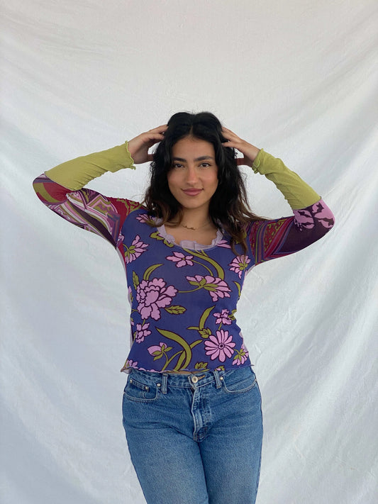 Vintage Y2K Ariale Mesh Top - Size M - Balagan Vintage Mesh Top 00s, 90s, Lana, mesh top, summer