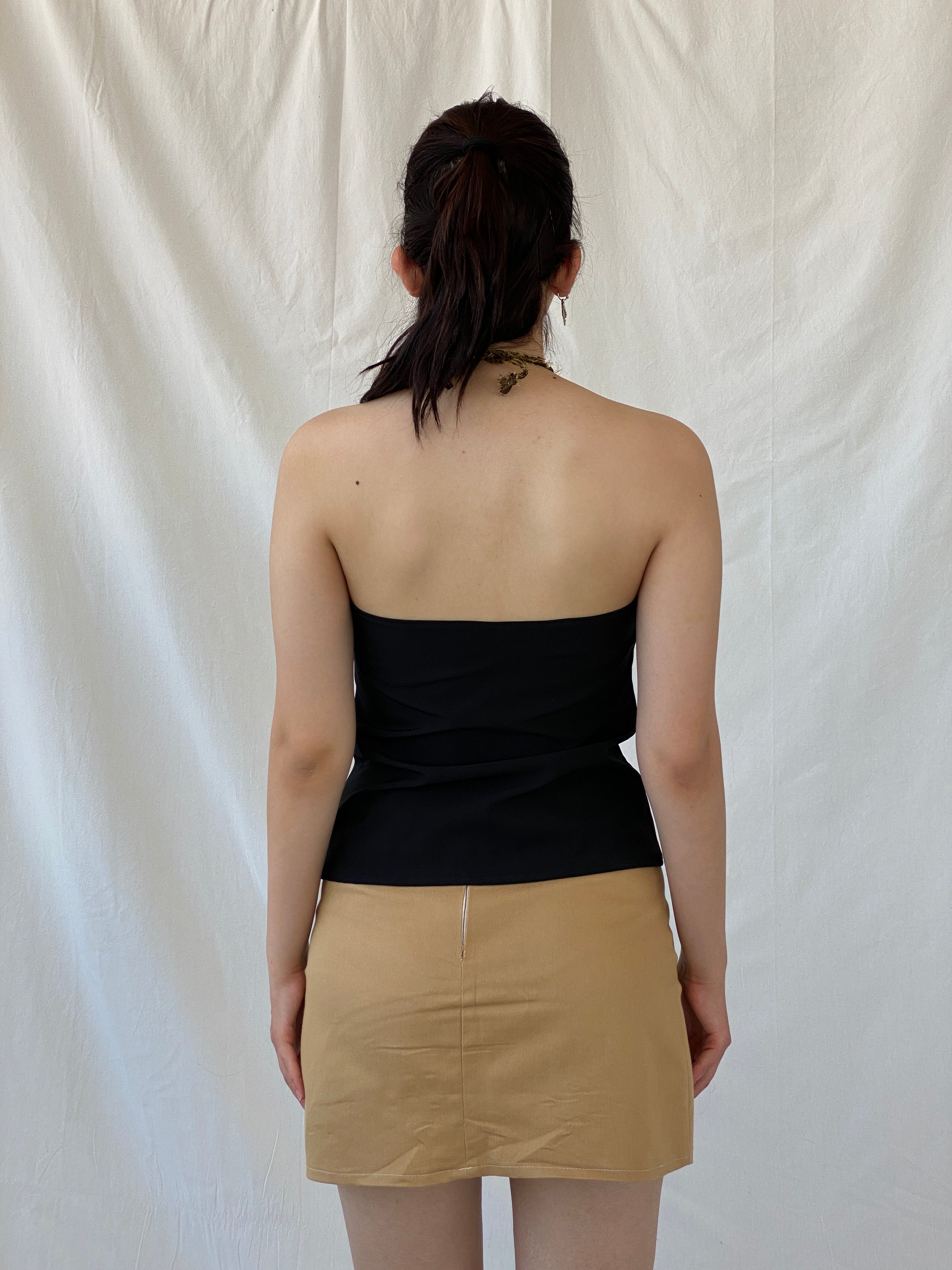 Vintage Y2K Black Halter Top Leopard Fuzzy Backless Top - M - Balagan Vintage Sleeveless Top 00s, Ayah, halter top, leopard print, NEW IN, summer, women top