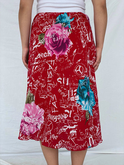 Vintage Y2K Casa Blanca Midi Skirt - Size M/L - Balagan Vintage Midi Skirt 00s, Lana, midi skirt, summer