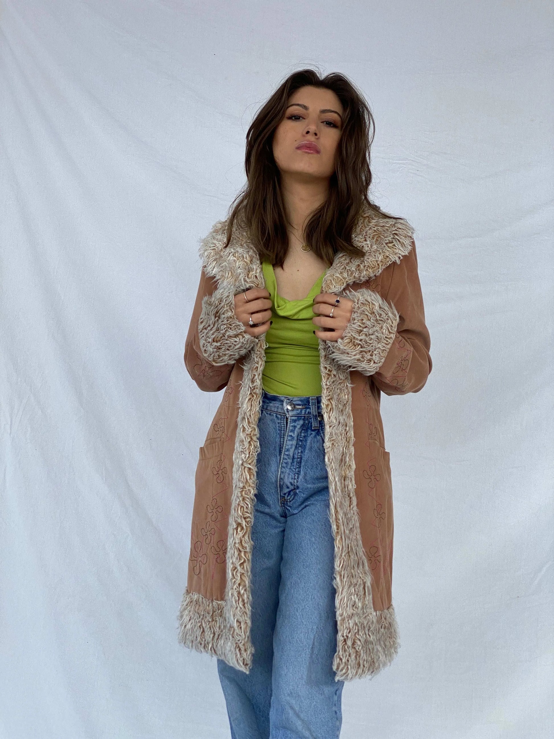 Vintage Y2K Chilli Pepper Afghan Style Embroidered Coat - Balagan Vintage Coat 00s, Afghan style, coat, Mira, vintage coat