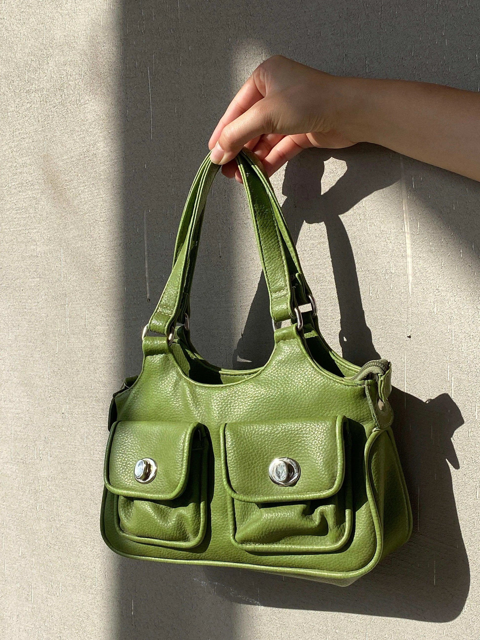 Vintage Y2K Frankie & Johnnie Green Handbag - Balagan Vintage Handbags 00s, handbag, shoulder bag