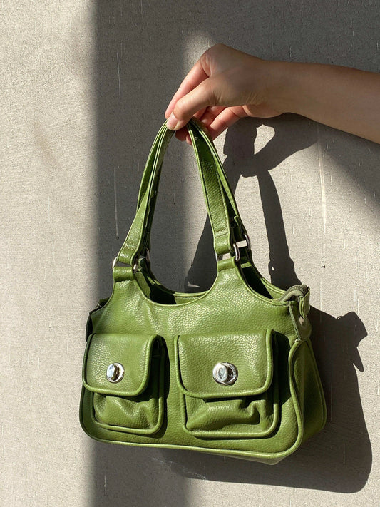 Vintage Y2K Frankie & Johnnie Green Handbag - Balagan Vintage Handbags 00s, handbag, shoulder bag