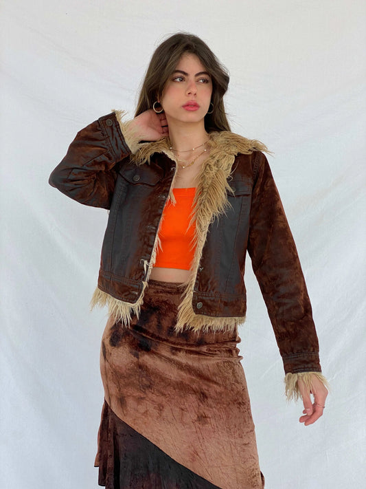 Vintage Y2K Gipsy Jeans Jacket - Balagan Vintage 00s, 90s, brown, corduroy, corduroy jacket, Mira