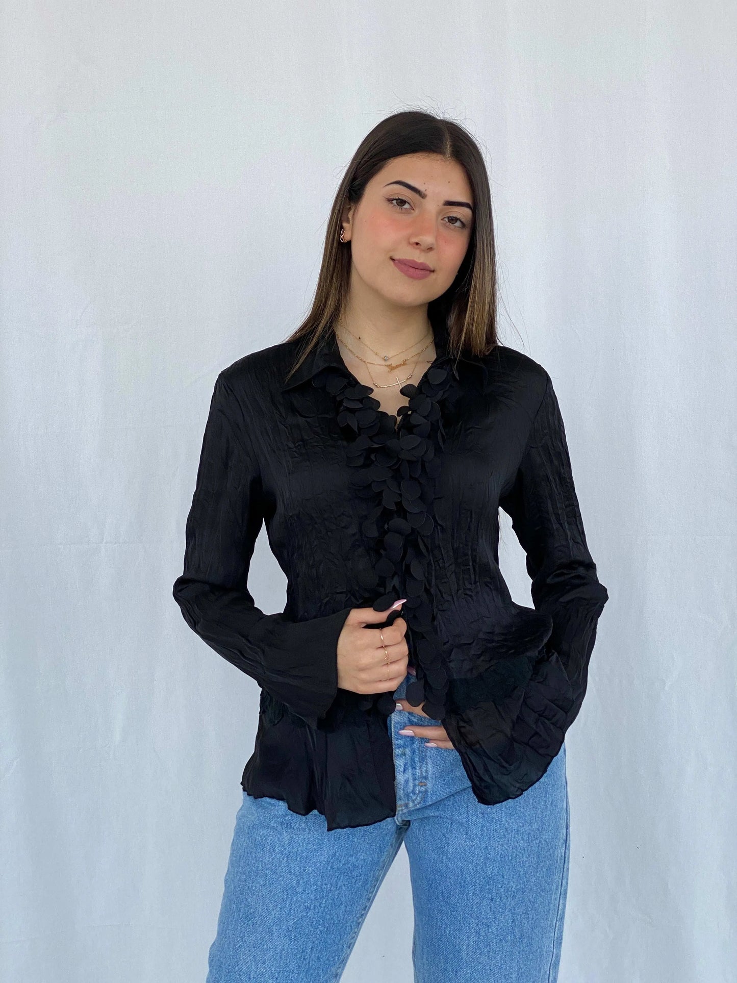 Vintage Y2K Homy Black Cardigan Size L - Balagan Vintage Sheer Top 00s, Juana, sheer, summer