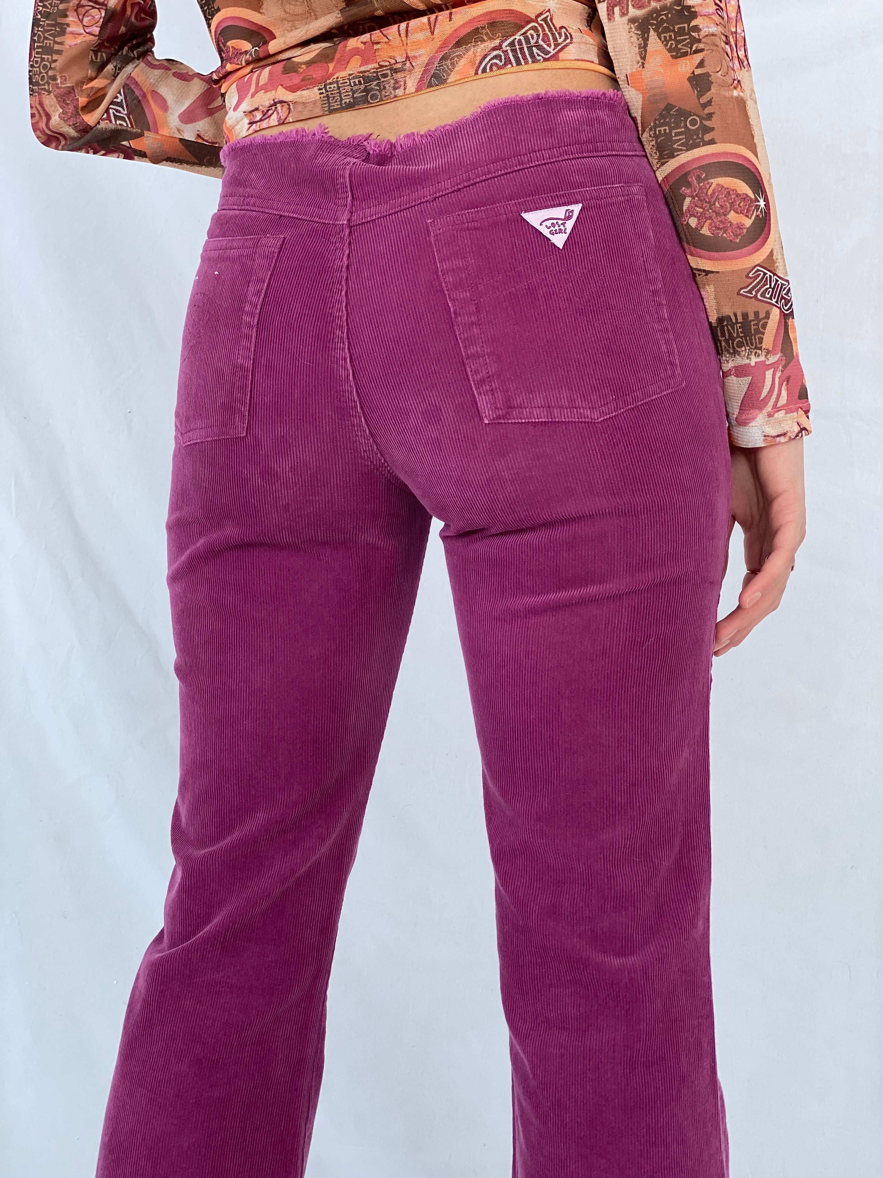 Vintage Y2K Lost Girl Flare Pants - Balagan Vintage 00s, corduroy pants, Mira