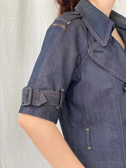 Vintage Y2K LTB Little Big Half Sleeve Denim Jacket - M - Balagan Vintage Jacket 00s, Ayah, Coats&Jackets, denim, denim jacket, Women's Denim Jackets