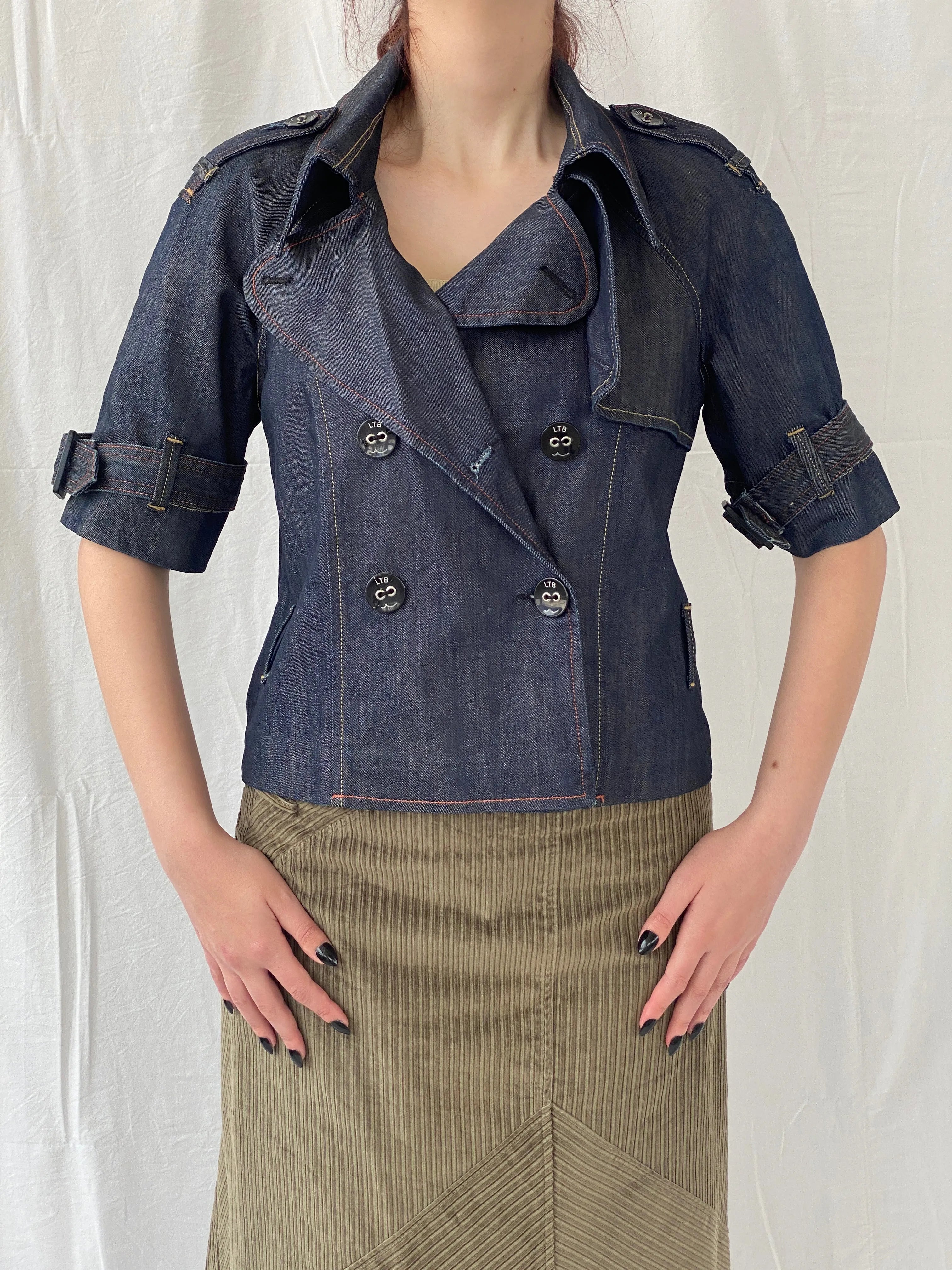 Vintage Y2K LTB Little Big Half Sleeve Denim Jacket - M - Balagan Vintage Jacket 00s, Ayah, Coats&Jackets, denim, denim jacket, Women's Denim Jackets