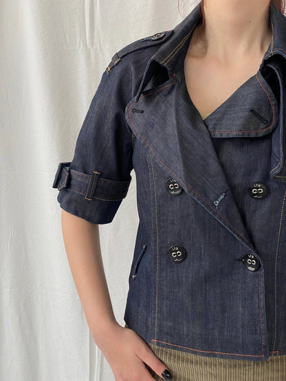 Vintage Y2K LTB Little Big Half Sleeve Denim Jacket - M - Balagan Vintage Jacket 00s, Ayah, Coats&Jackets, denim, denim jacket, Women's Denim Jackets
