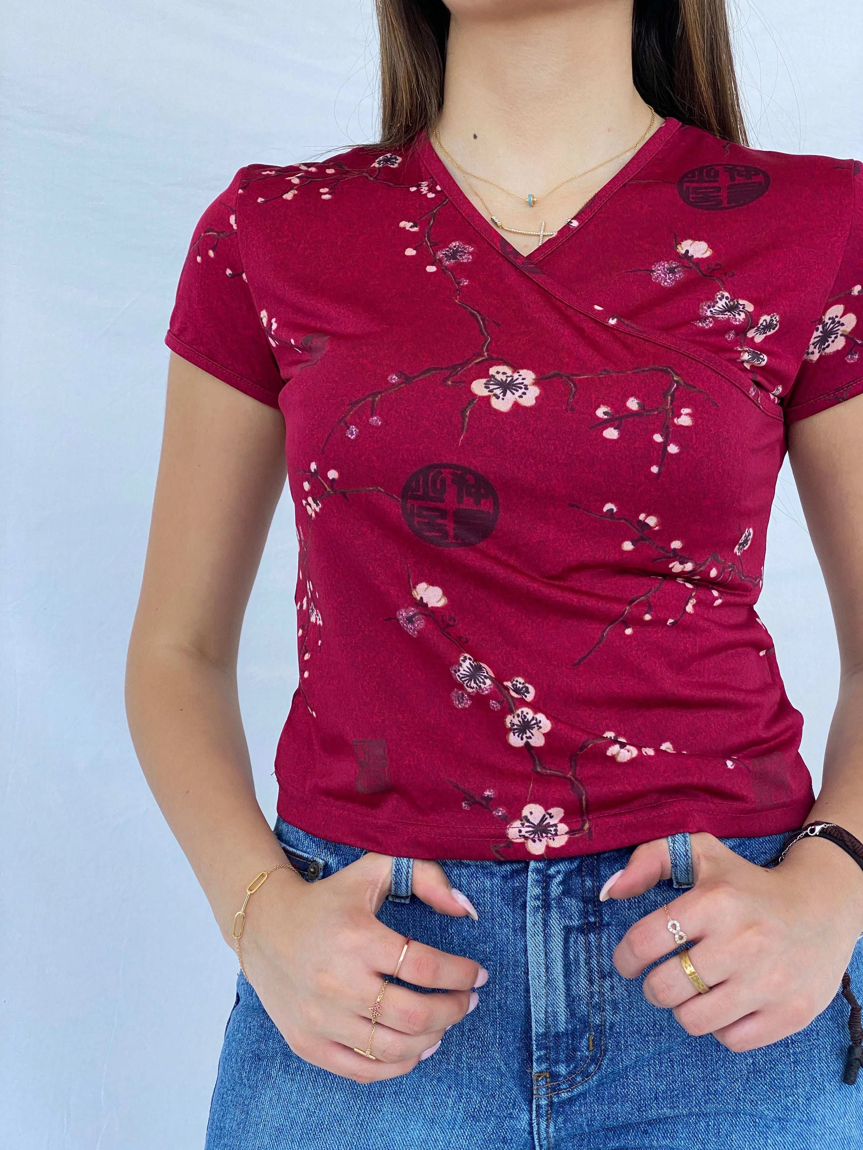 Vintage Y2K Supré Red Top - Size L - Balagan Vintage Half Sleeve Top 00s, Deals, Juana, summer