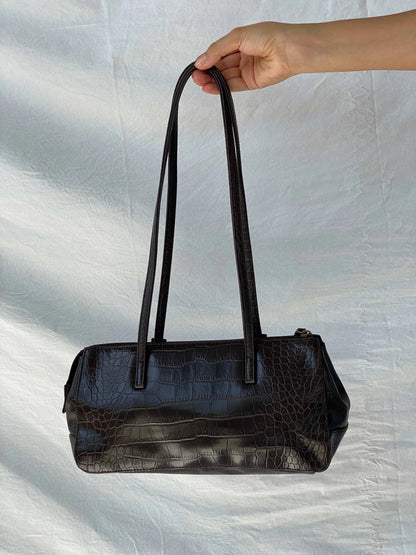 Vintage Y2K T2 Dark Brown Shoulder Bag - Balagan Vintage Shoulder Bag 00s, bag, handbag