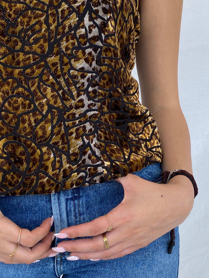 Vintage Y2K Velvet Cami Top - Size M - Balagan Vintage Sleeveless Top 00s, Juana, velvet top
