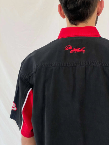 Vintage Y2K Winner‘s Circle Racing Shirt - Size XL - Balagan Vintage Half Sleeve Shirt 90s, Awsam, half sleeve shirt, mens shirt, printed shirt