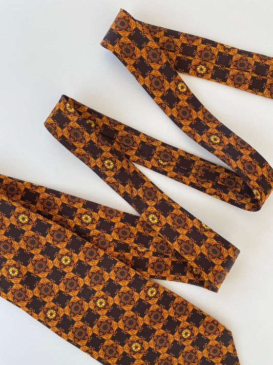 Vintage YSL Yves Saint Laurent Printed Silk Men’s Neck Tie - Balagan Vintage Ties printed ties, rare find, rare vintage, tie, vintage, vintage ties