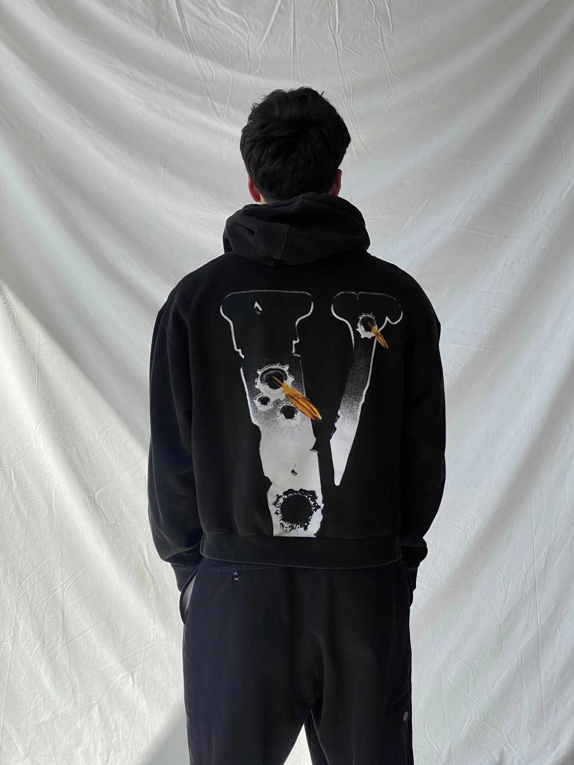 VLONE X POP SMOKE “HAWK ‘EM” Black Men’s Hoodie “Meet The Woo 2" - XL - Balagan Vintage Sweater 90s, consignment, Hamza, men, streetwear, vintage, vintage sweater, winter