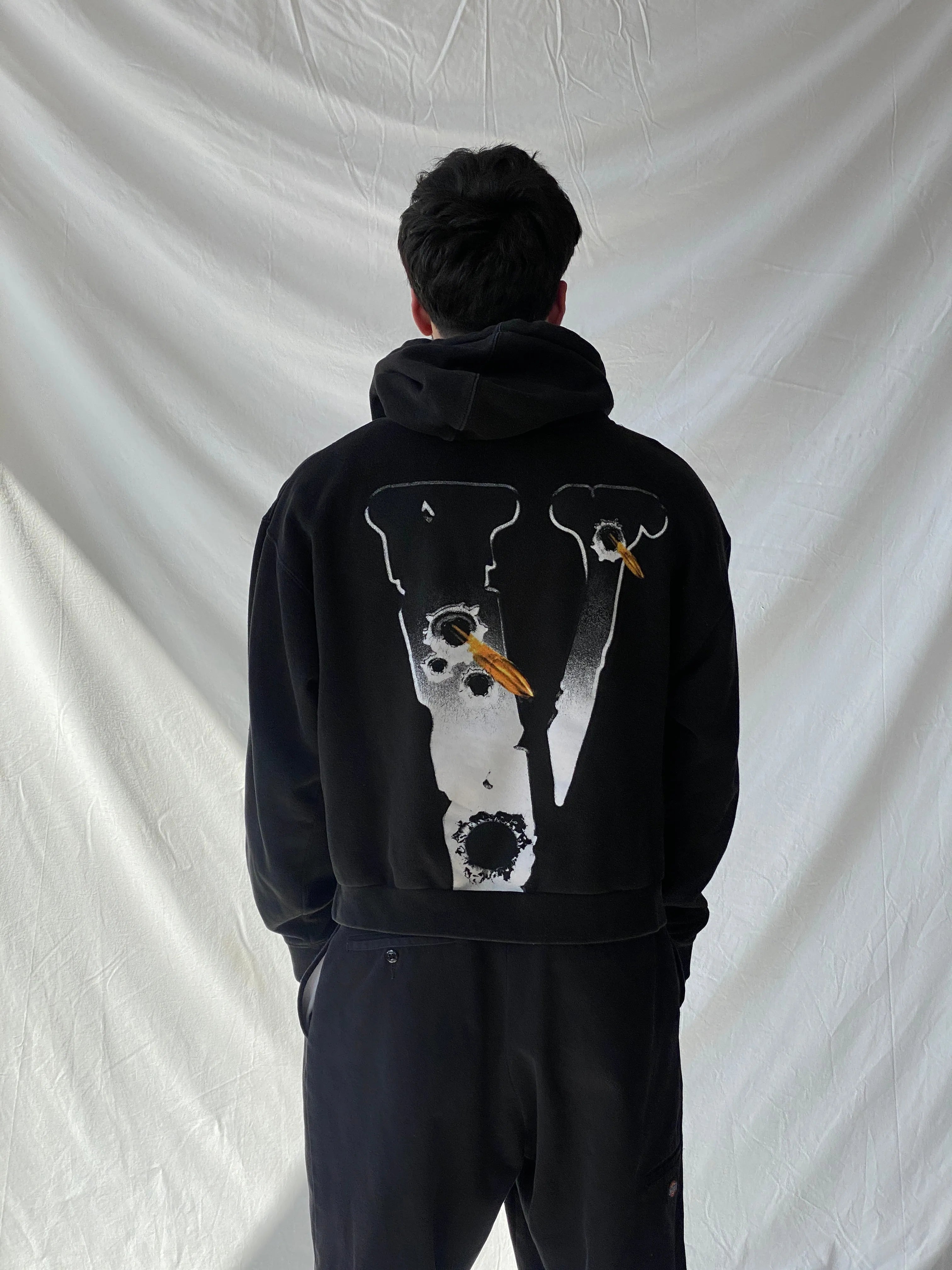 VLONE X POP SMOKE “HAWK ‘EM” Black Men’s Hoodie “Meet The Woo 2" - XL - Balagan Vintage Sweater 90s, consignment, Hamza, men, streetwear, vintage, vintage sweater, winter