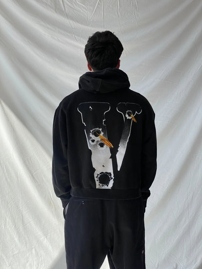VLONE X POP SMOKE “HAWK ‘EM” Black Men’s Hoodie “Meet The Woo 2" - XL - Balagan Vintage Sweater 90s, consignment, Hamza, men, streetwear, vintage, vintage sweater, winter