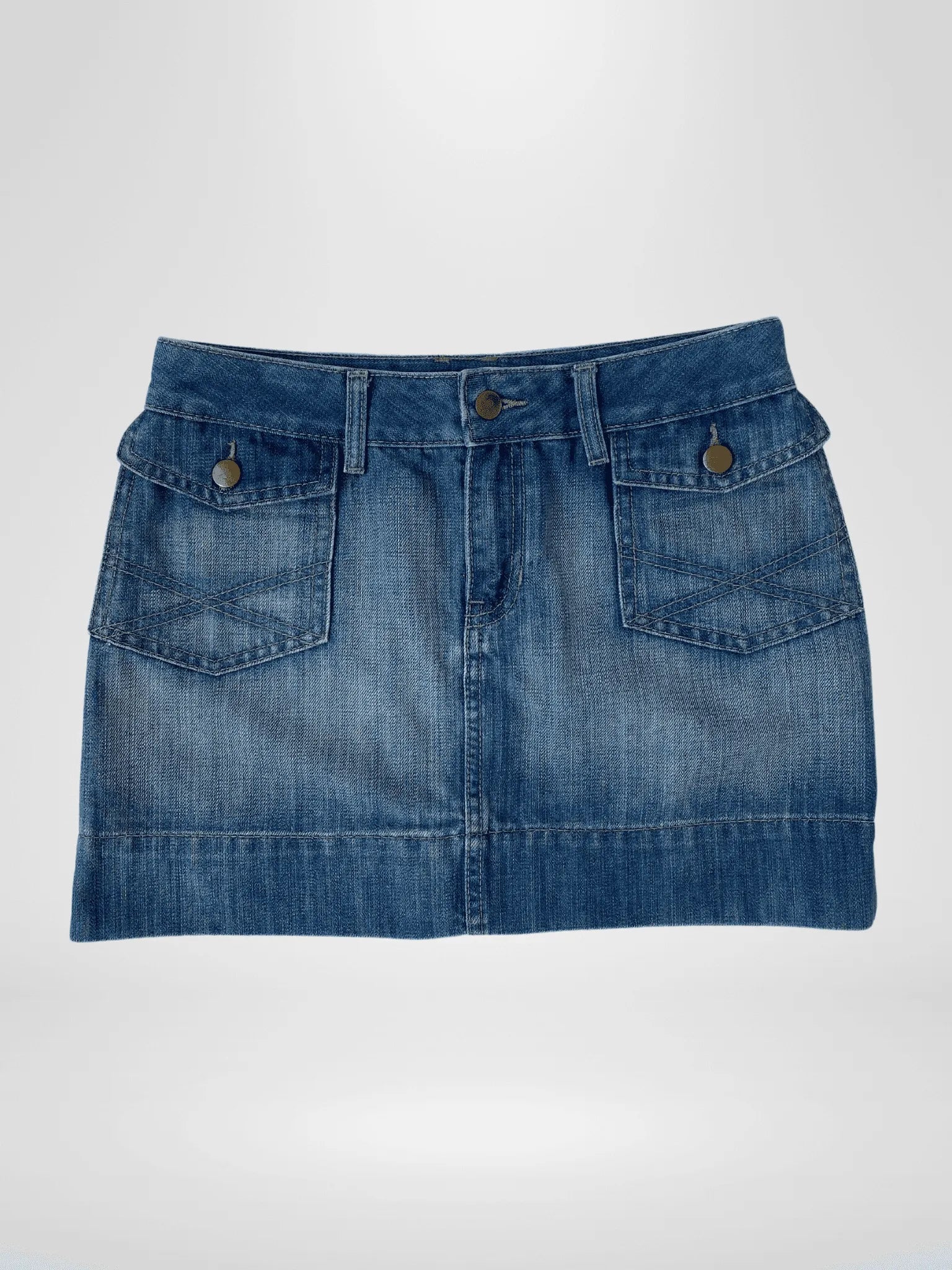 Y2K A-line Mini Denim Skirt - M - Balagan Vintage Denim Skirt 00s, denim, denim skirt, jeans, shorts, Y2K
