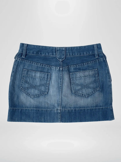 Y2K A-line Mini Denim Skirt - M - Balagan Vintage Denim Skirt 00s, denim, denim skirt, jeans, shorts, Y2K
