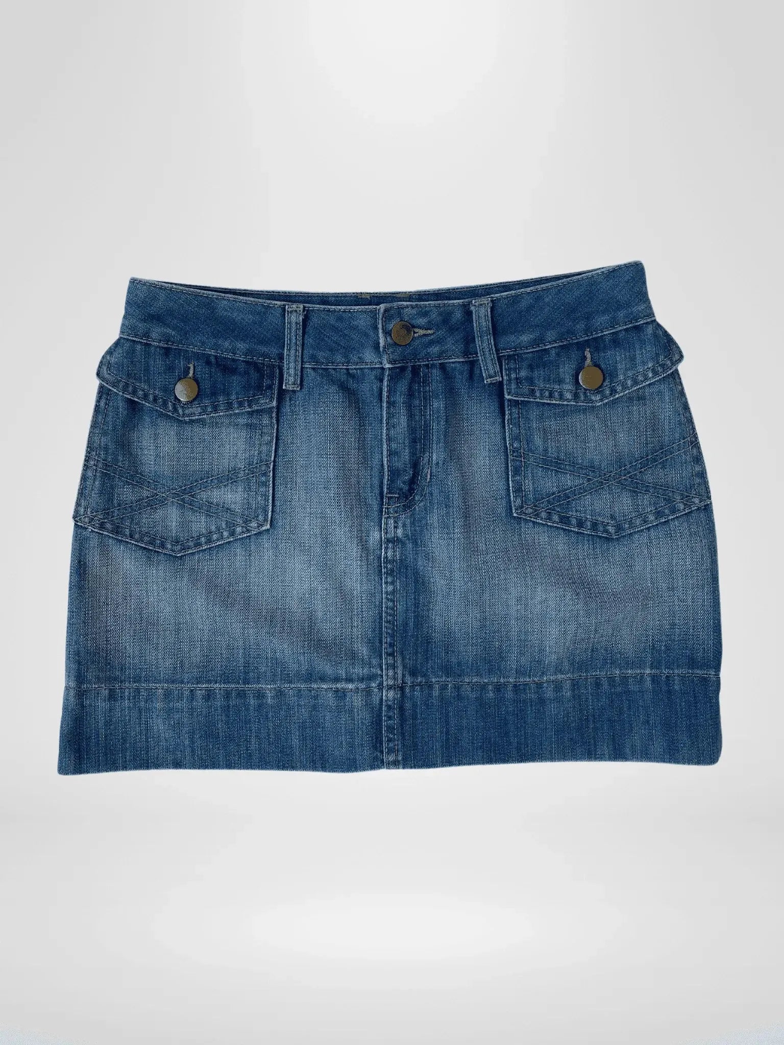 Y2K A-line Mini Denim Skirt - M - Balagan Vintage Denim Skirt 00s, denim, denim skirt, jeans, shorts, Y2K