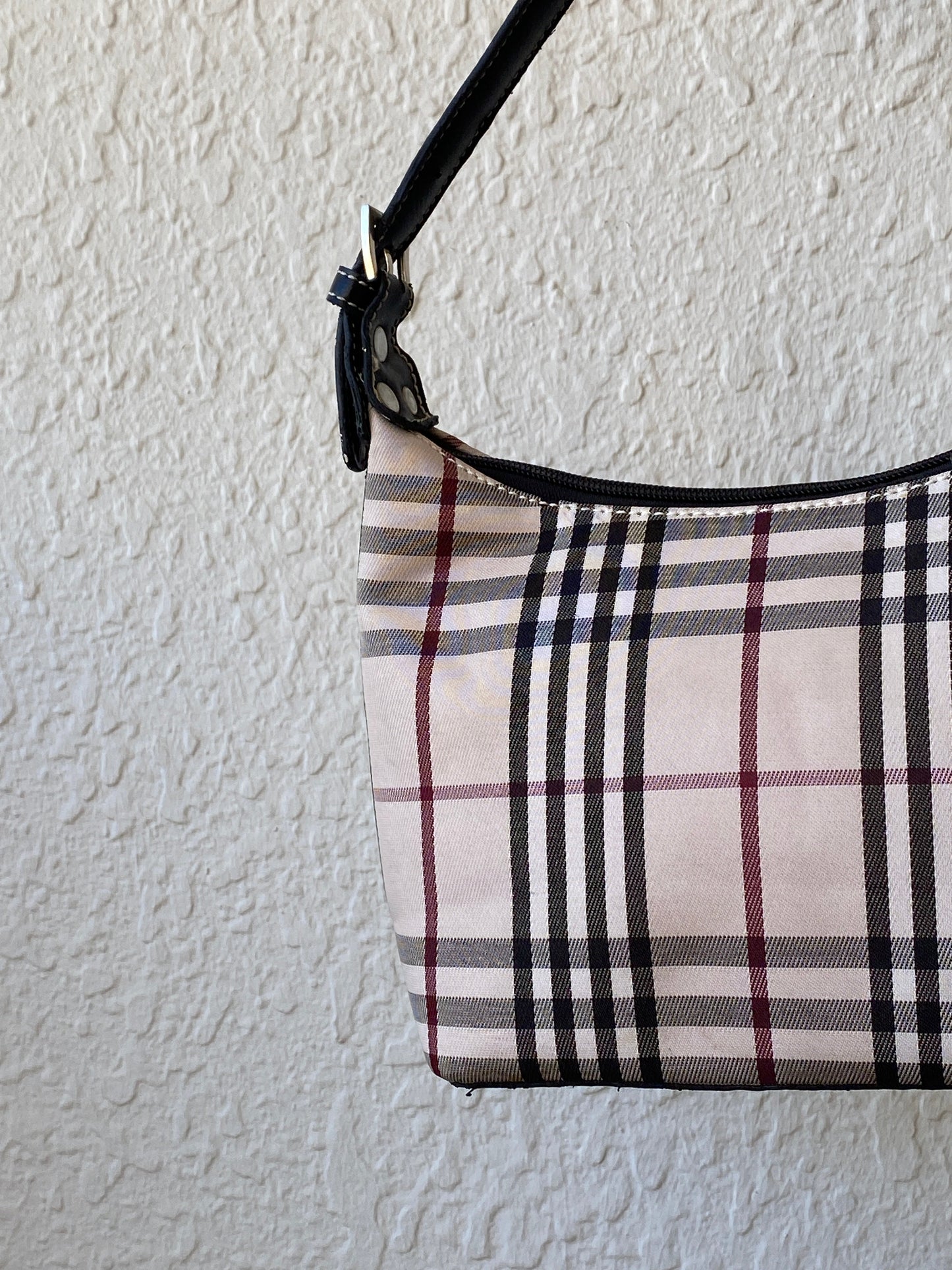 Y2K Burberry Print Inspired Canvas Shoulder Bag - Balagan Vintage Handbags 00s, 90s, bag, NEW IN, shoulder bag, Y2K