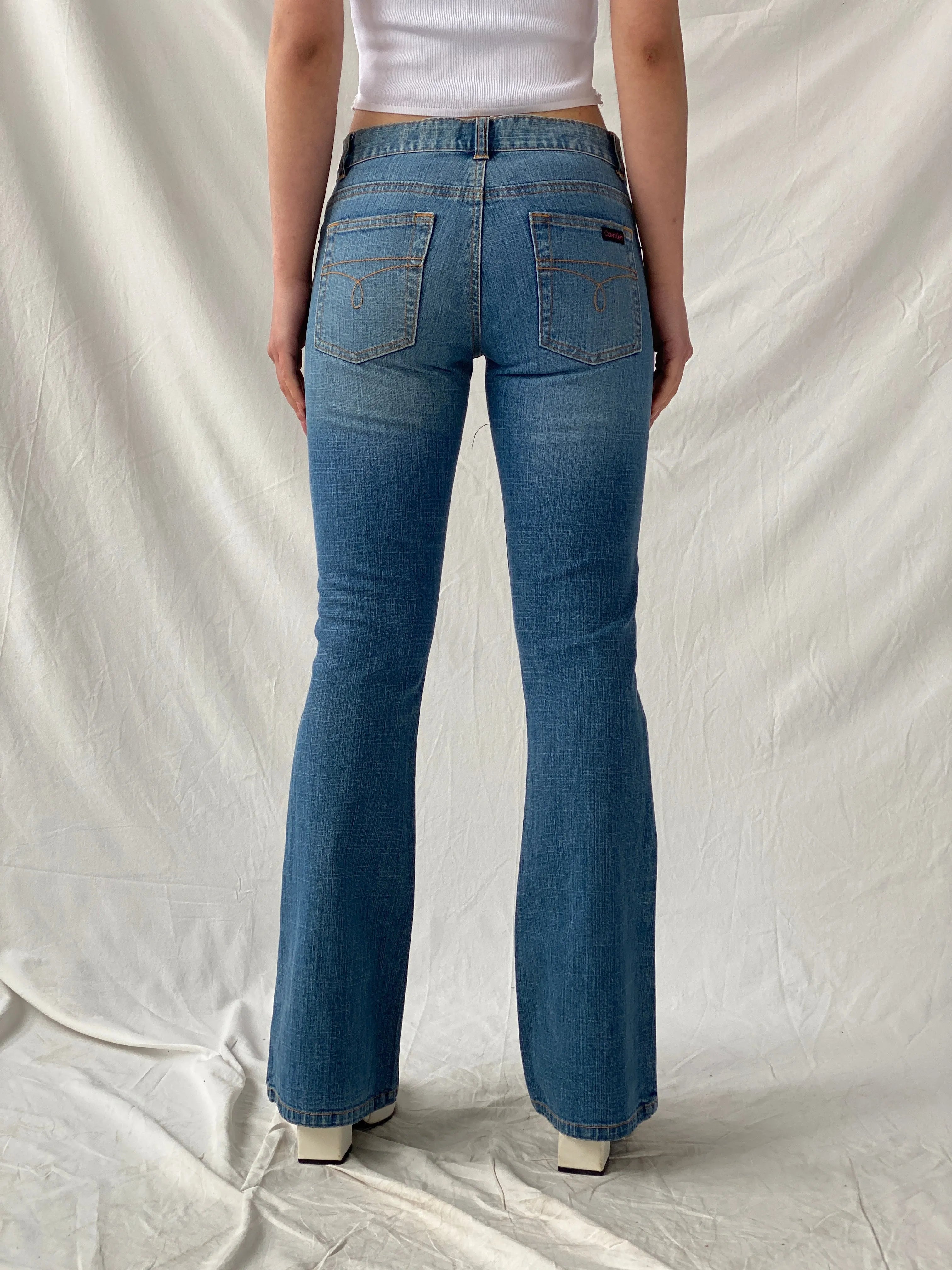Y2K CK Calvin Klein Women’s Low Rise Flare Jeans - 34EUR - Balagan Vintage Jeans 90s, Christine, denim, high waisted jeans, jeans, vintage jeans, women jeans