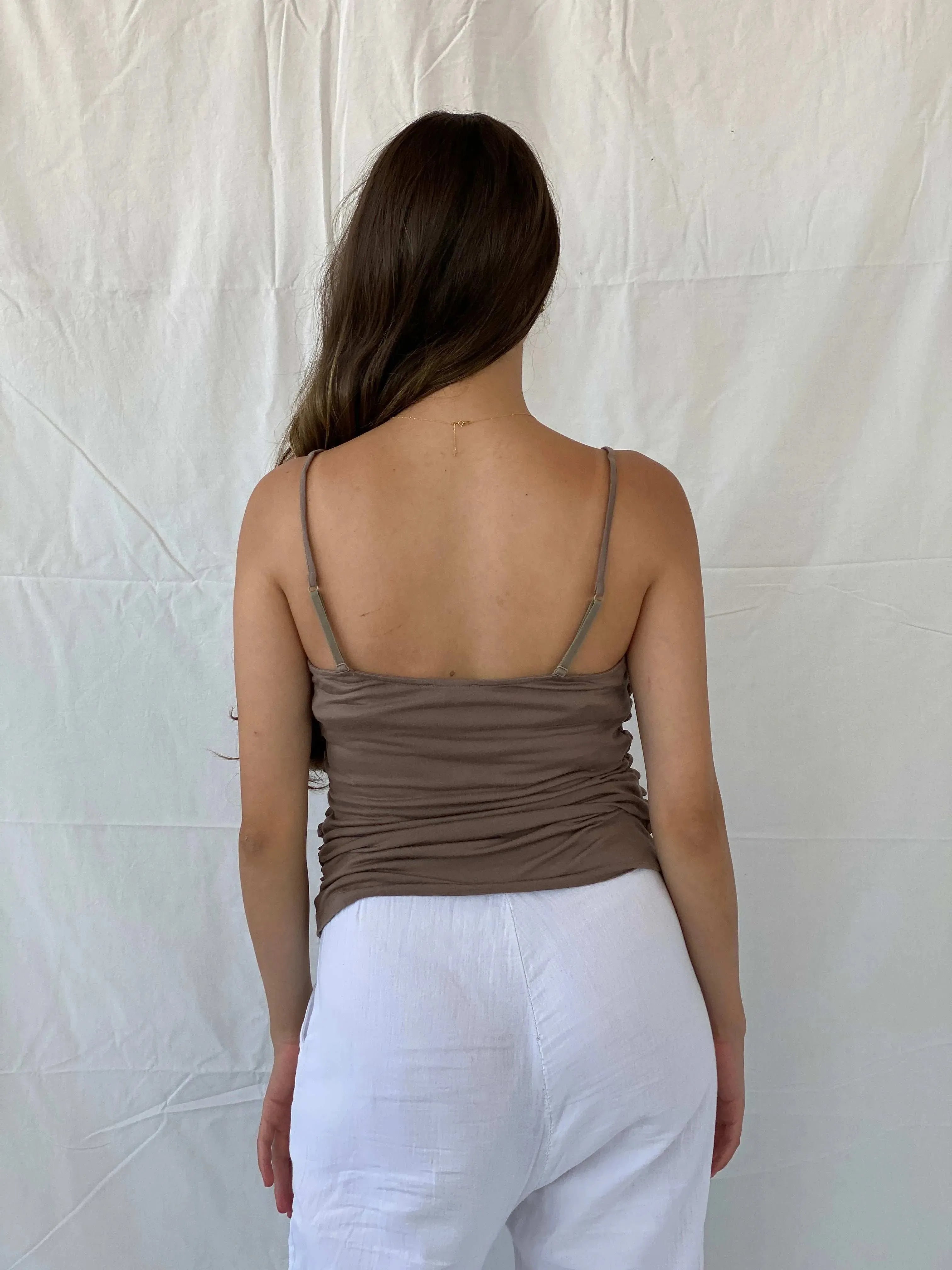 Y2K Express Spaghetti Strap Ruched Sparkle Glitter Top - M - Balagan Vintage Cami 00s, Cami, Deals, Mira, women top