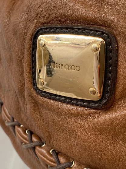 Y2K Jimmy Choo Brown Leather Large Hobo Braided Shoulder Bag - Balagan Vintage Shoulder Bag 90s, bag, black leather, consignment, genuine leather, shoulder bag, Tasnimk