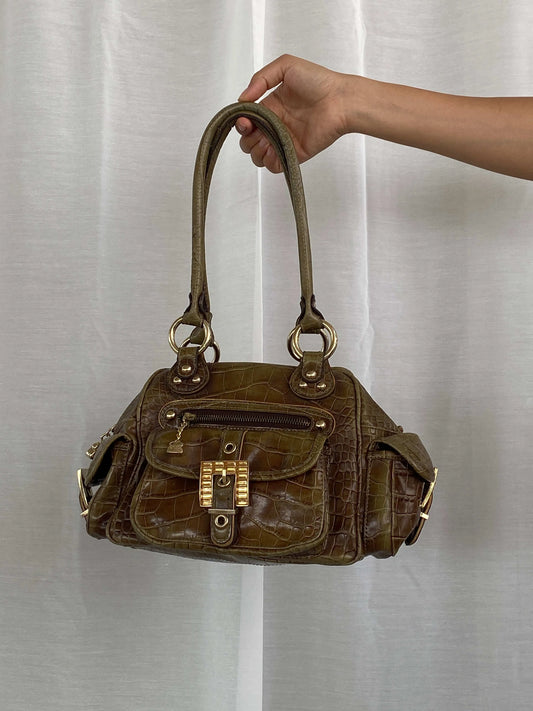 Y2K Kathy Van Zeeland Khaki Shoulder Bag - Balagan Vintage Shoulder Bag 90s, bag, shoulder bag