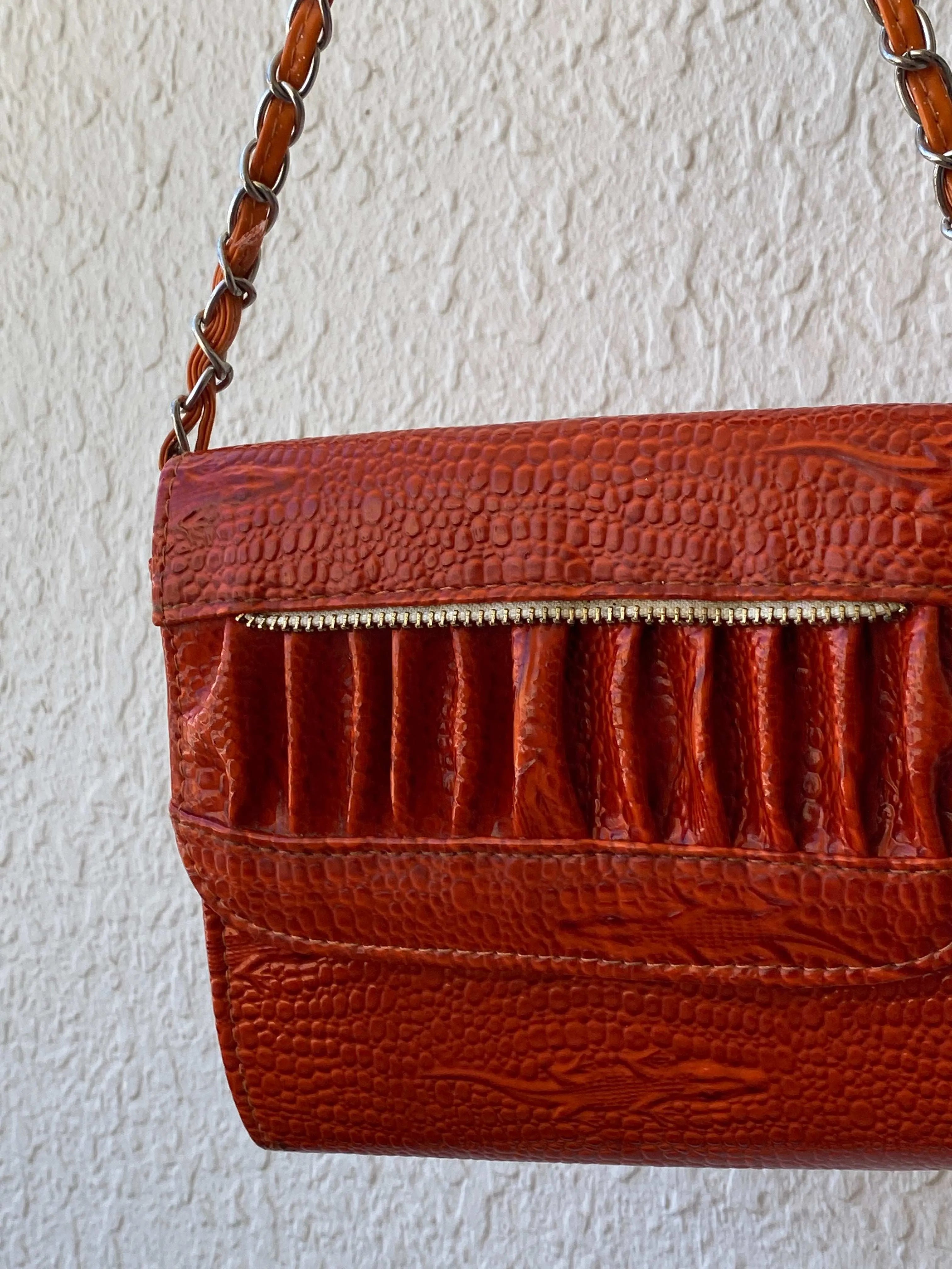 Y2K Mini Orange Handbag - Balagan Vintage Mini handbag 00s, bag, handbag, shoulder bag