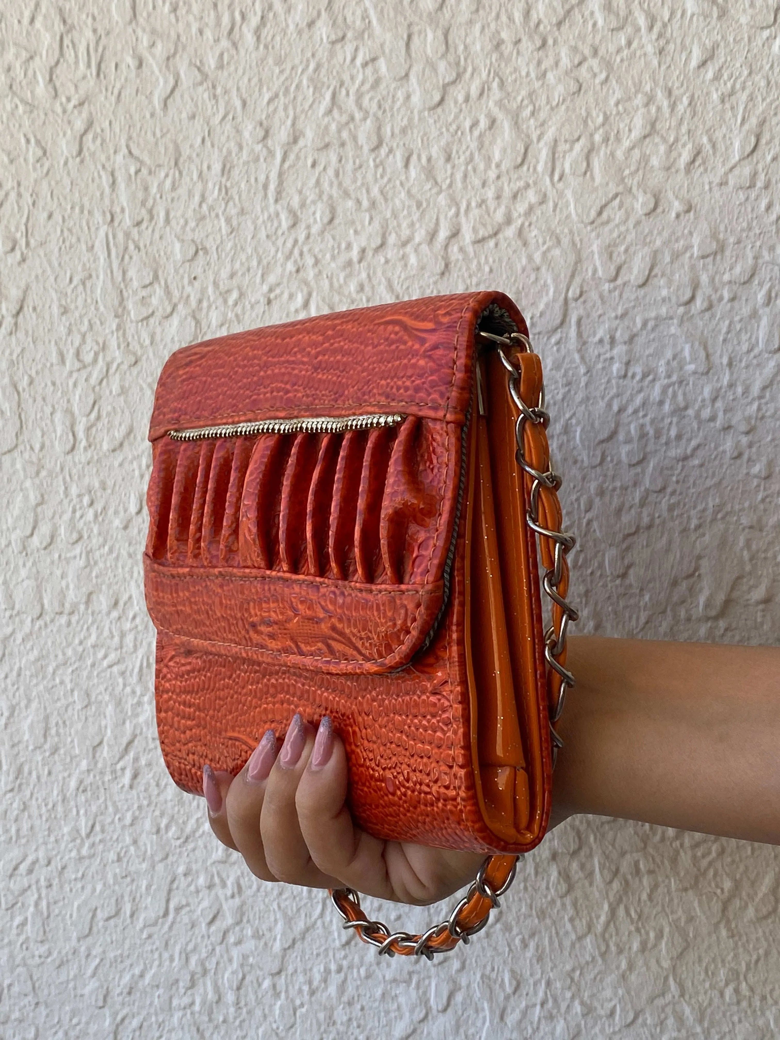 Y2K Mini Orange Handbag - Balagan Vintage Mini handbag 00s, bag, handbag, shoulder bag